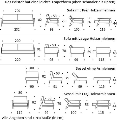 DUBLEXO FREJ Schlafsofa von Innovation Maße